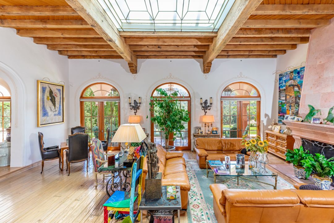 George Rosenthal Malibu Estate Living Room Skylight