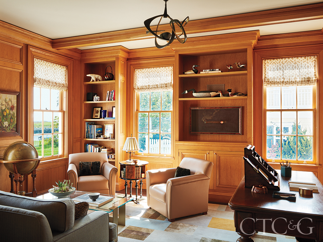 Oak Cabinetry Design In Home Office