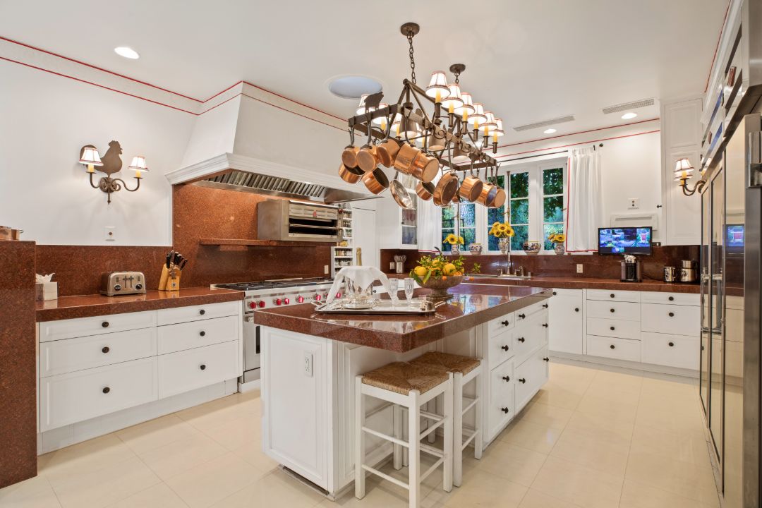 Howard Ruby Yvette Mimieux Bel Air Italian Villa Estate Kitchen