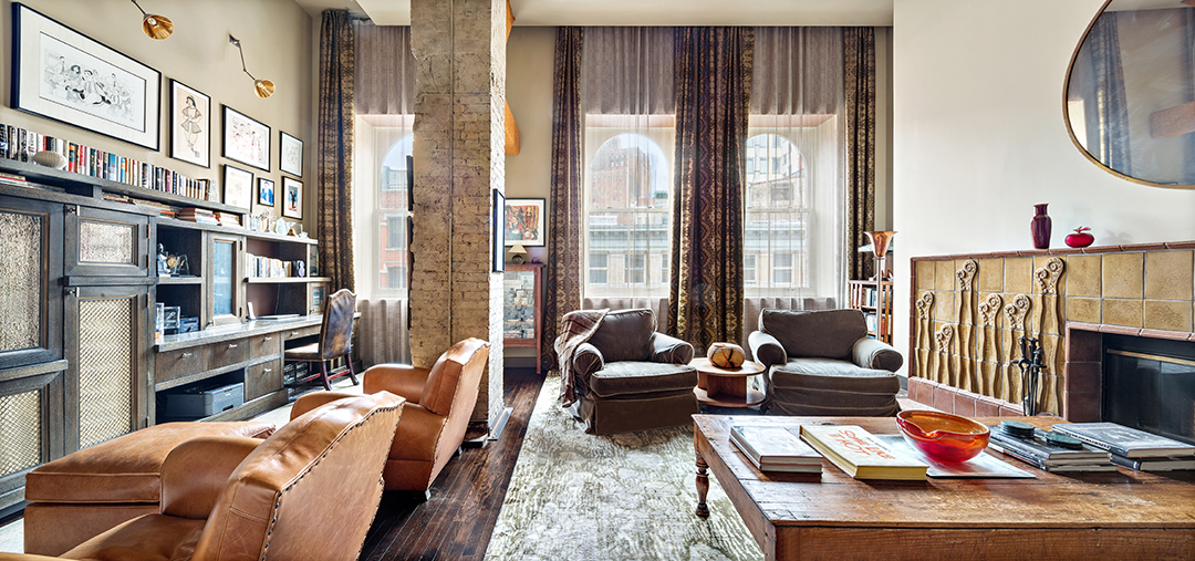 Actor Nathan Lane Puts Longtime Tribeca Triplex On The Market Living Room