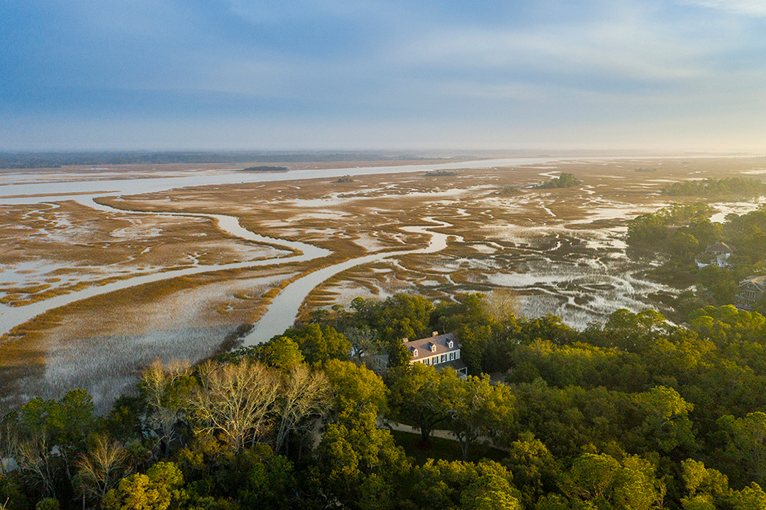 Vanderhorst Estate Breaks Record For Most Expensive Home Sold In Charleston Area Aerial View