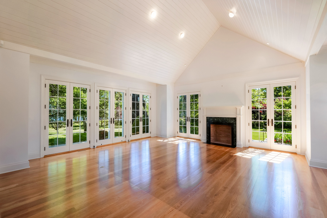Sheldon Solow Wainscott Hamptons Beach House Living Room Fireplace