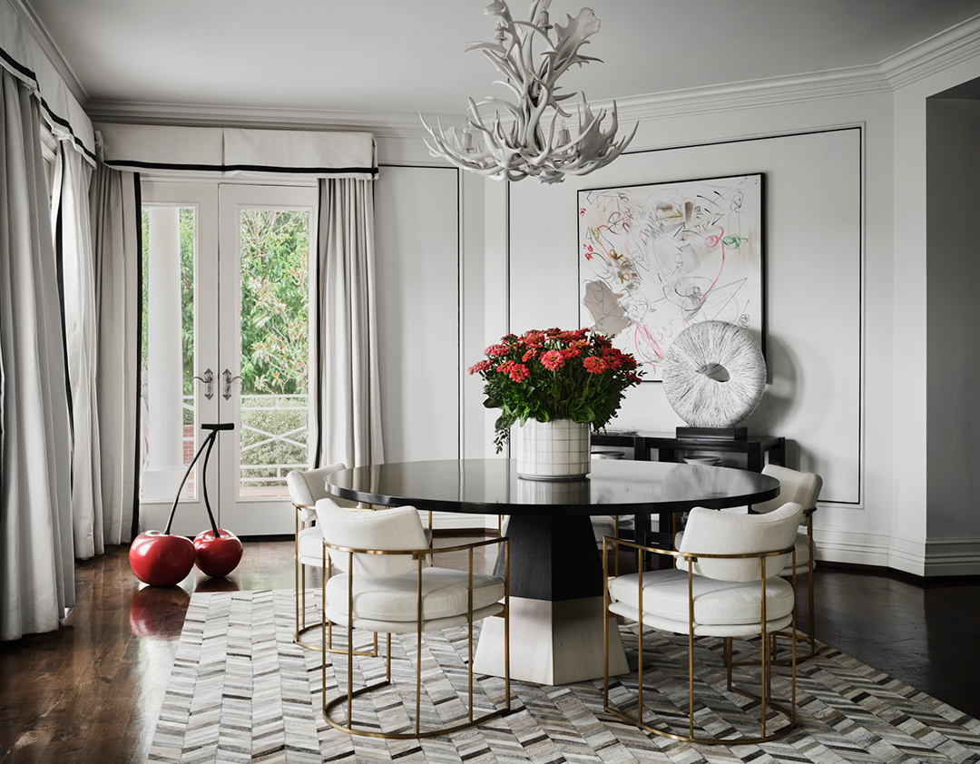 Max Azria's Holmby Hills Estate breakfast table