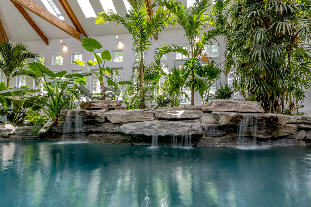 Clinton Mass Private Island Home Indoor Pool Waterfalls