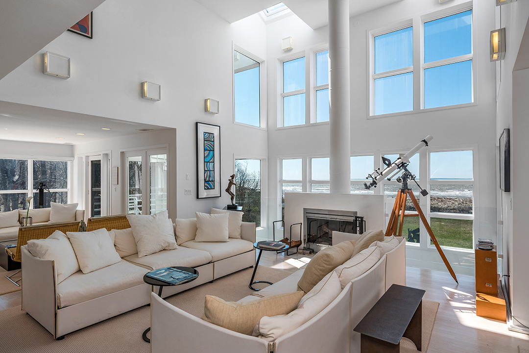 Architecturally Surprising Waterfront Home In Old Lyme Asks 3m Fireplace