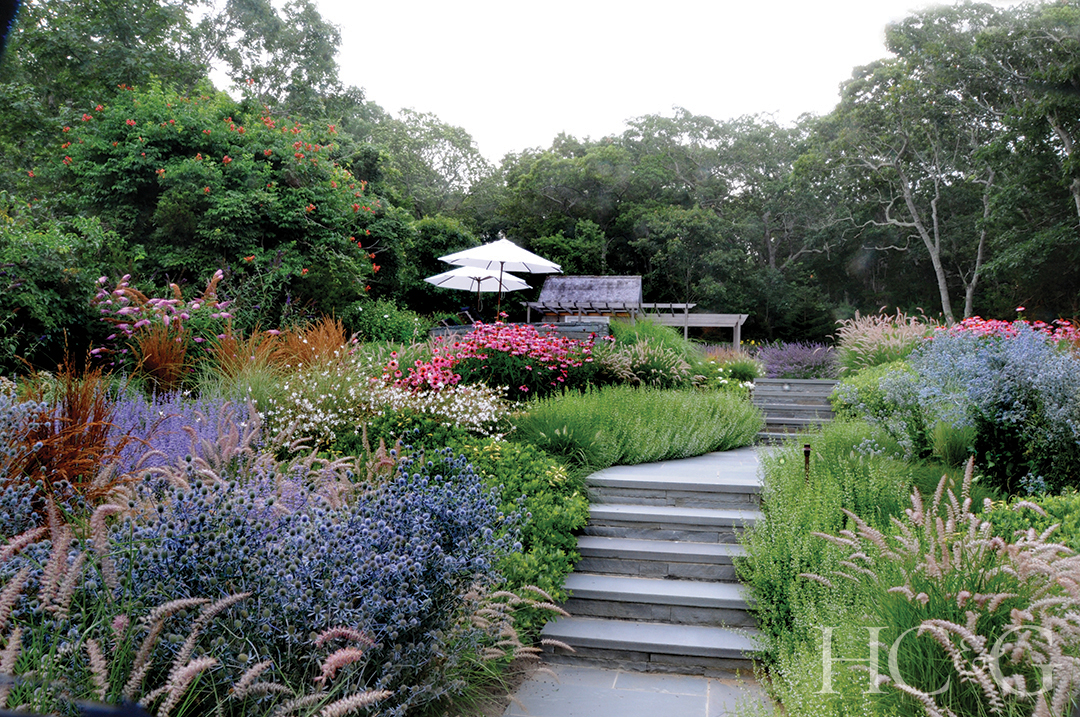 Perennial Garden And Bluestone Staircase