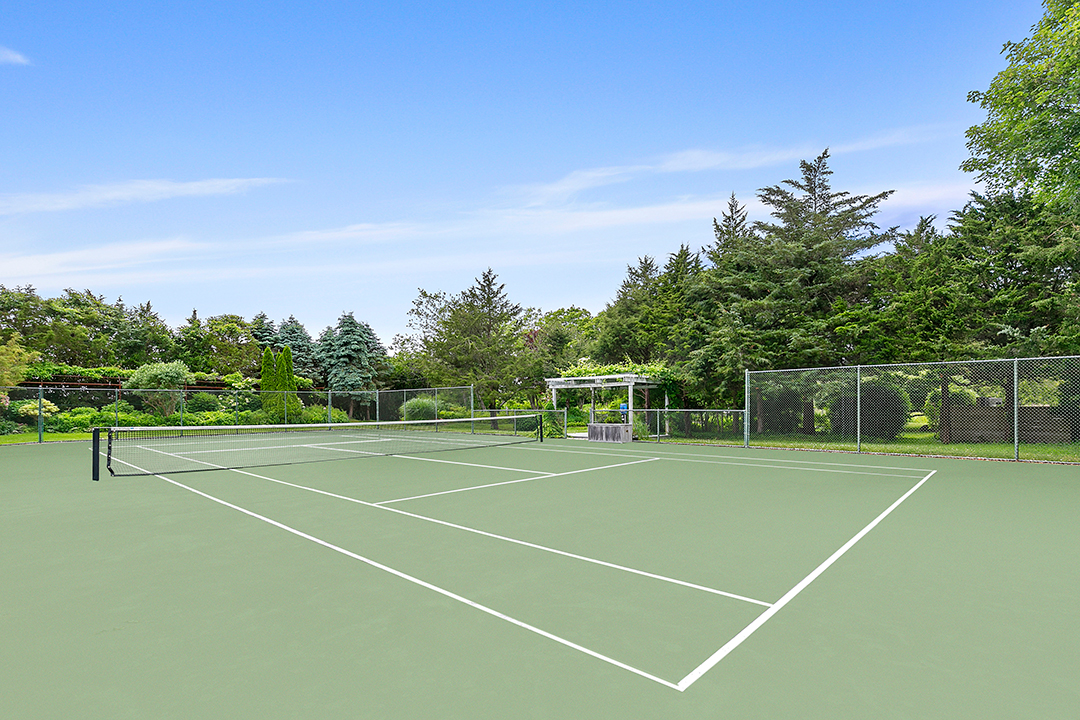 East Hampton Home Tennis Court