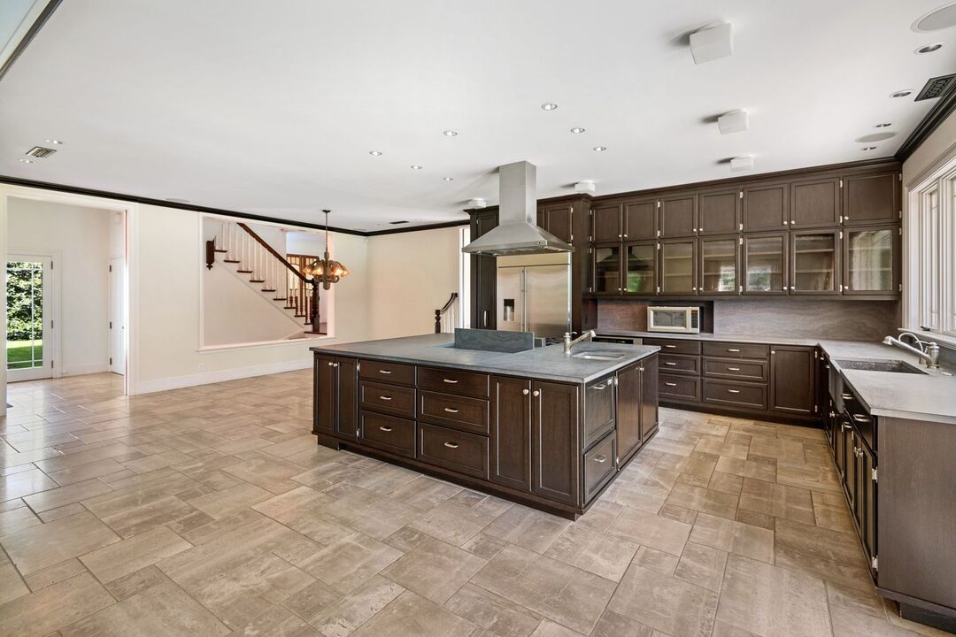 Larry Rivers Former Southampton Home Dark Wood Kitchen