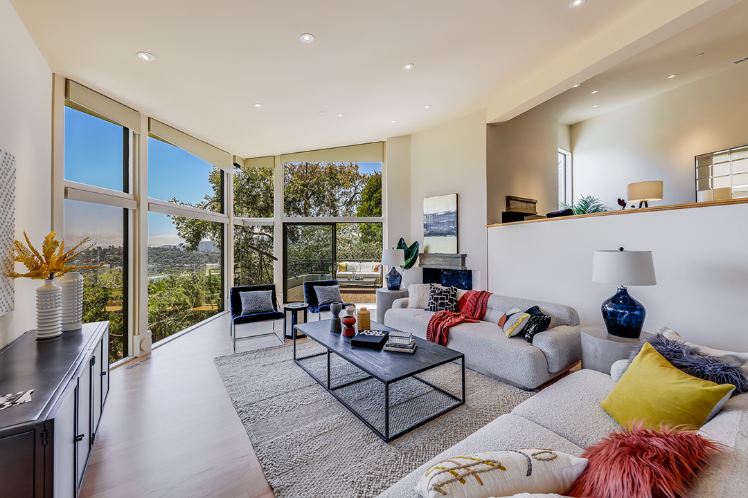 Musician Carlos Santana Lists Cool Contemporary In The Hills Of Tiburon Ca Living Room C