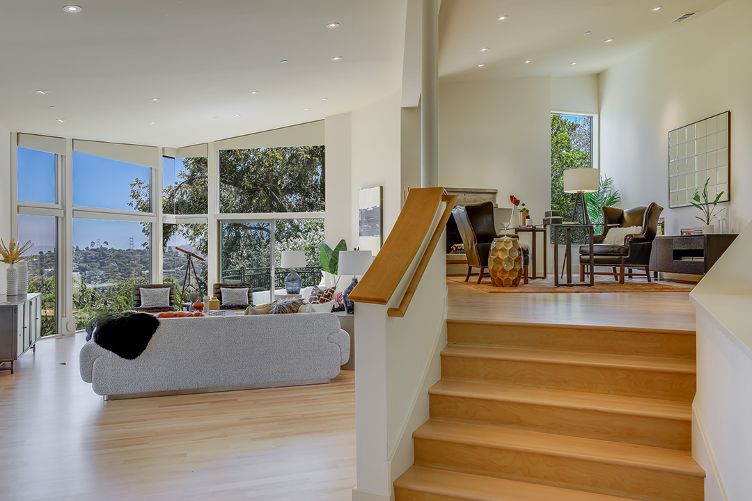 Musician Carlos Santana Lists Cool Contemporary In The Hills Of Tiburon Ca Stairs