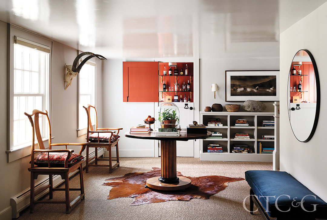 Farmhouse Style Interior Design Orange Accents