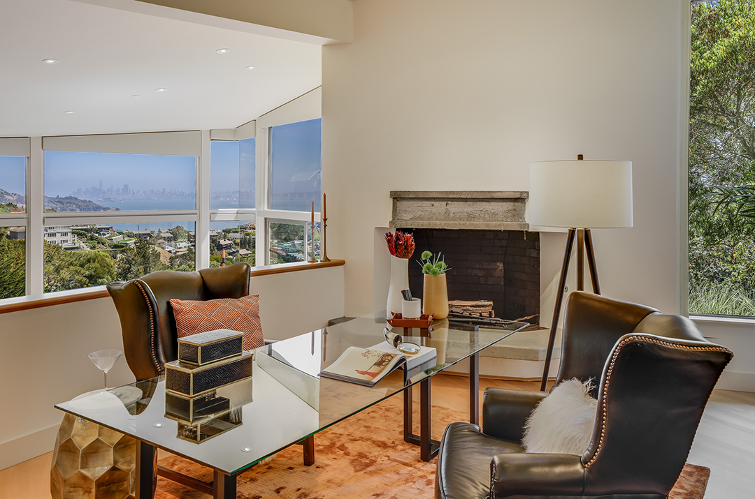 Musician Carlos Santana Lists Cool Contemporary In The Hills Of Tiburon Ca Fireplace