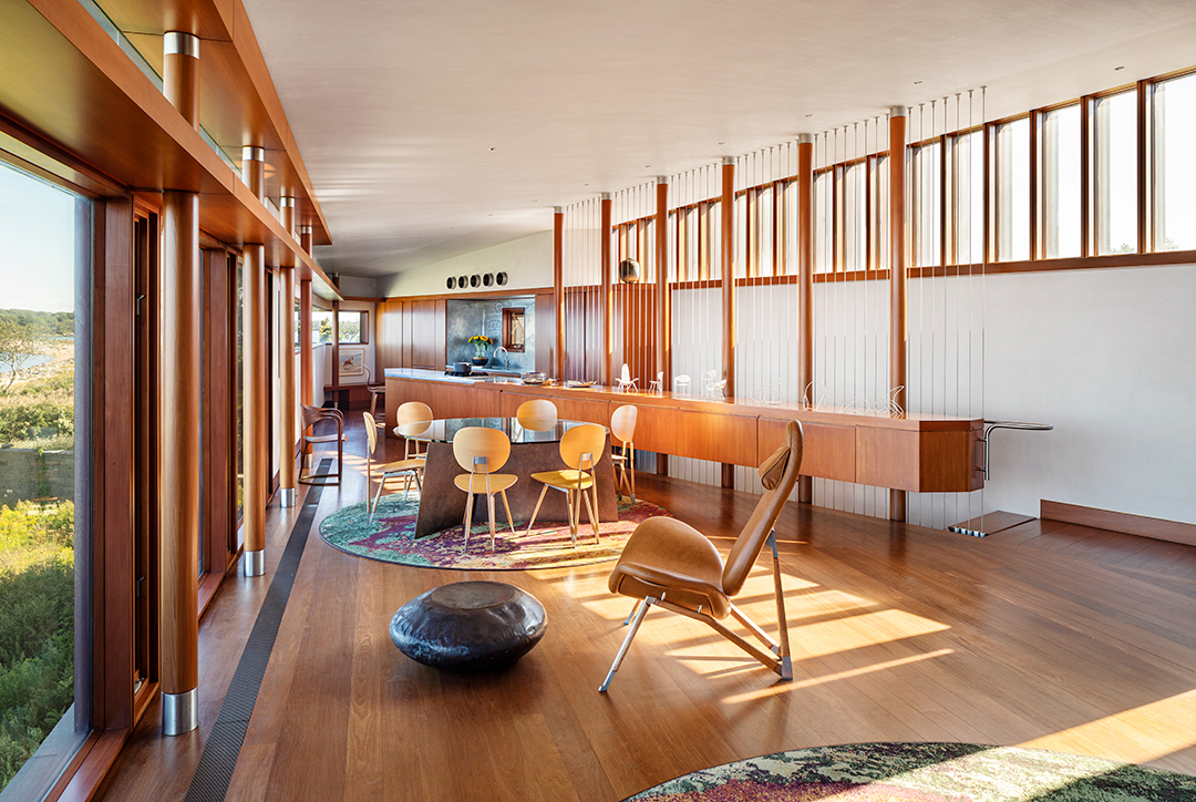 World Renowned Architect William Pedersens Shelter Island Home Asks 7m Living Room