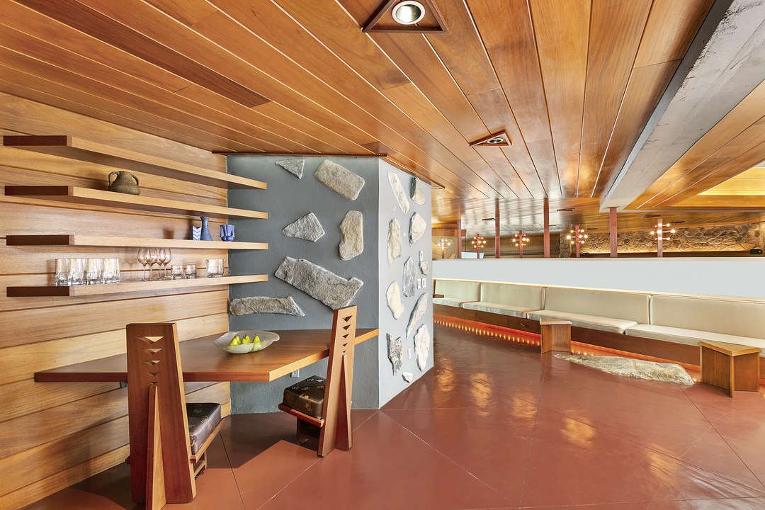 Frank Lloyd Wright Lake Mahopac Home Dining