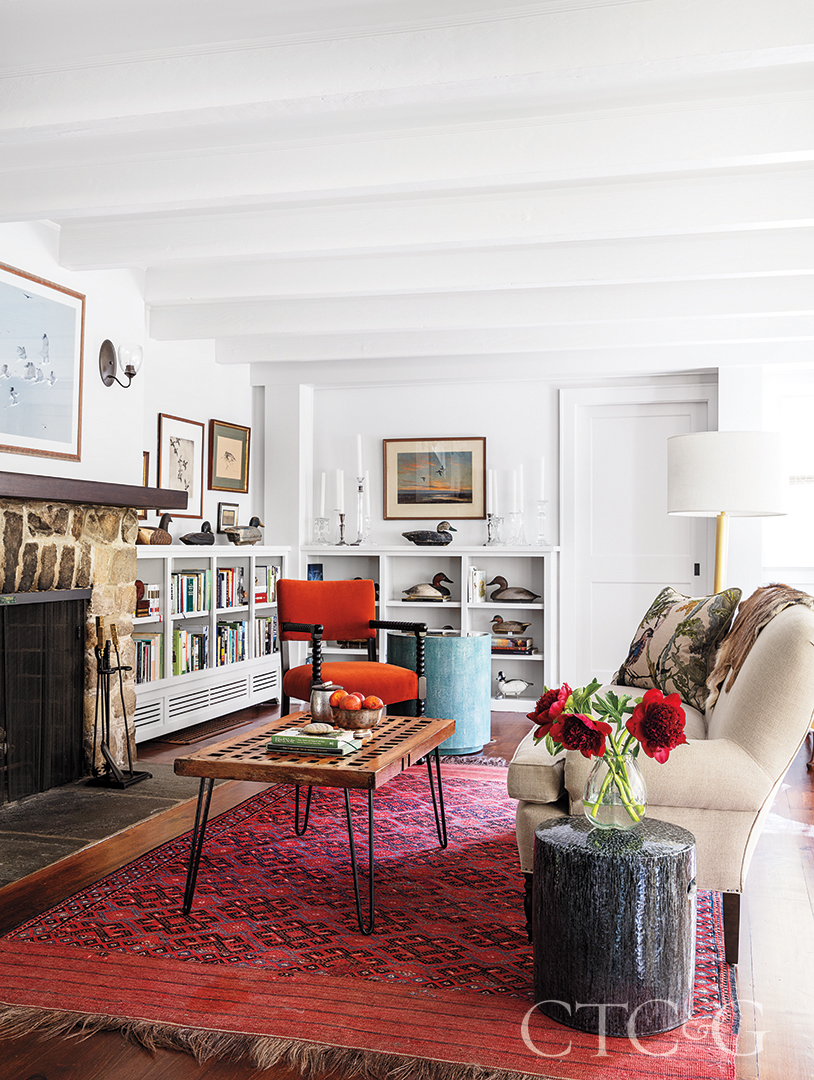 Rustic Living Room Fireplace And Built In Shelves