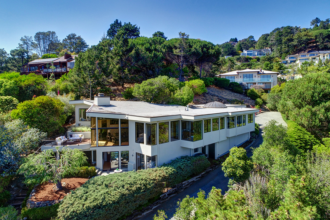Musician Carlos Santana Lists Cool Contemporary In The Hills Of Tiburon Ca Aerial