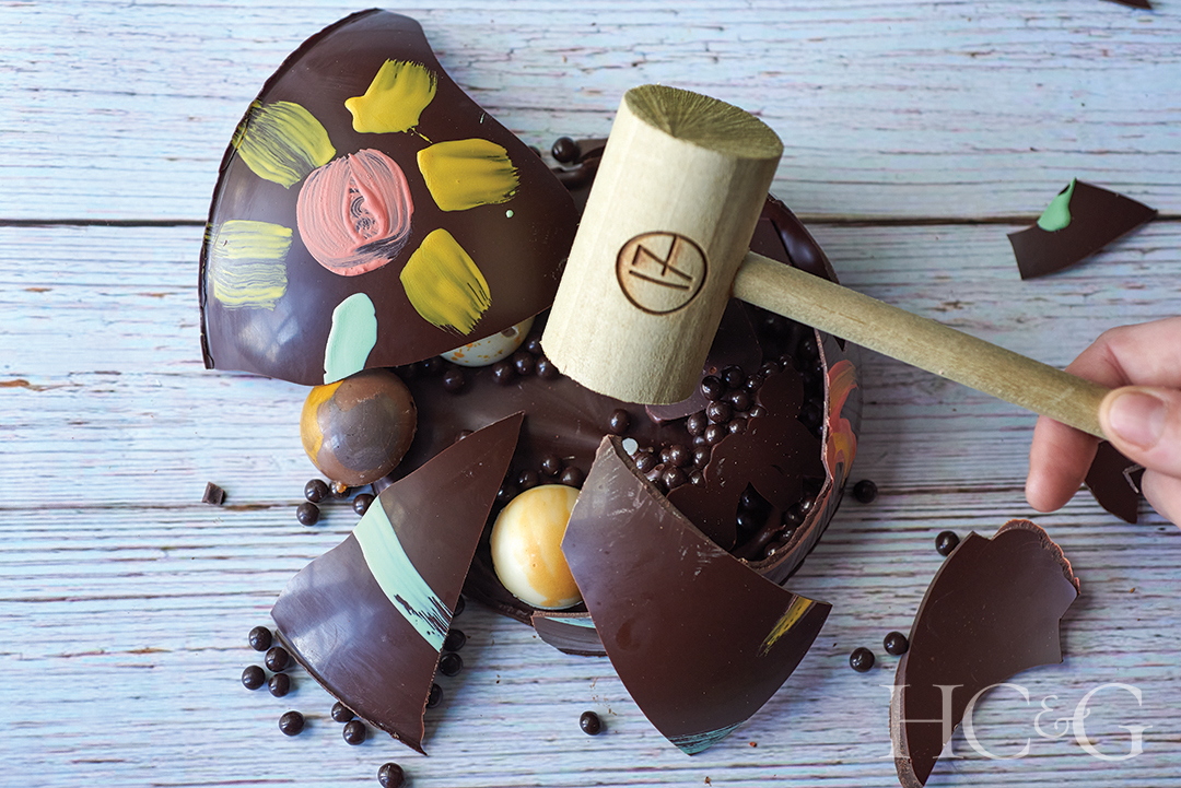 Breaking Hard Chocolate With Mallet