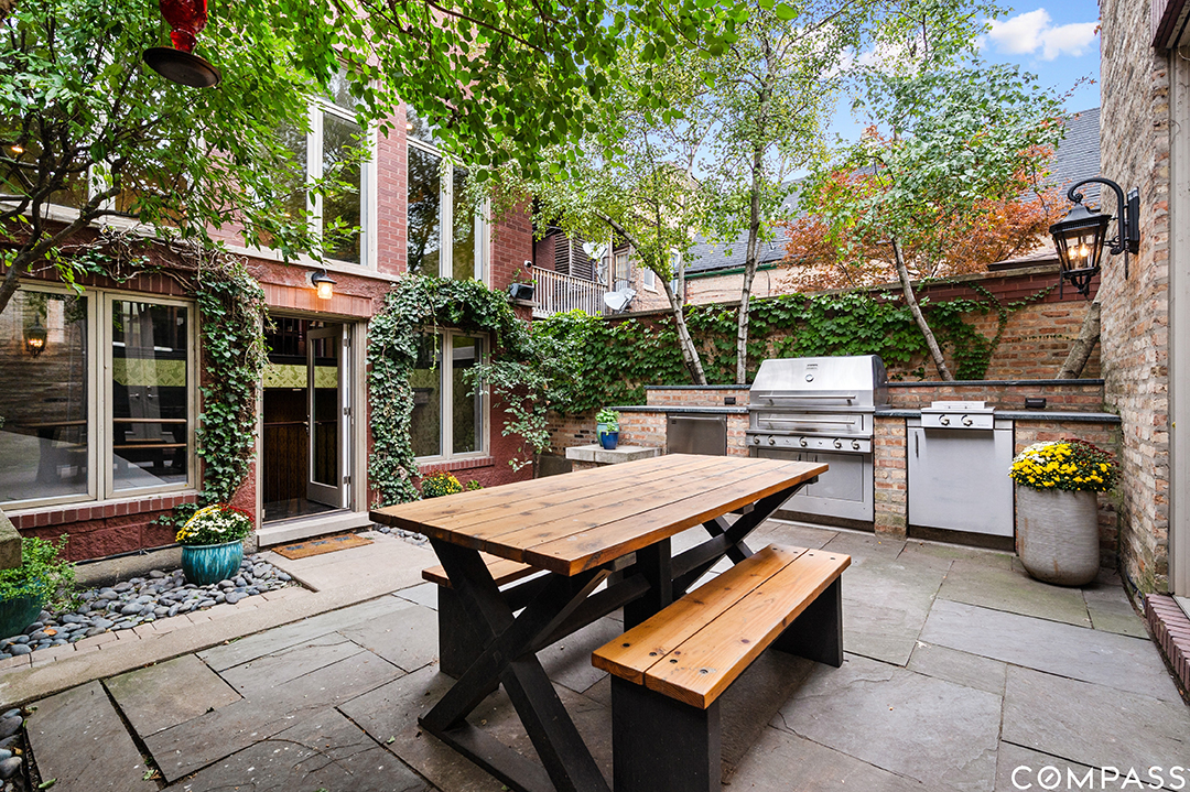 Celebrity Chef Lists Chicago Townhouse Brimming With Eclectic Style Outdoor Kitchen