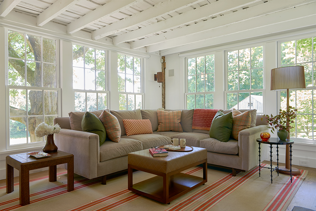 natural toned living room; fall design