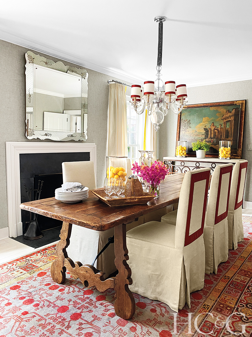 cottage core dining table and chairs