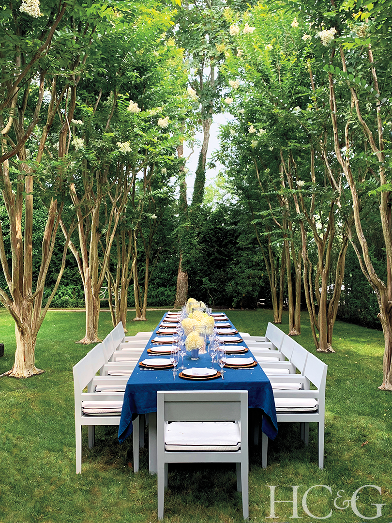 huge outdoor dining table and chairs