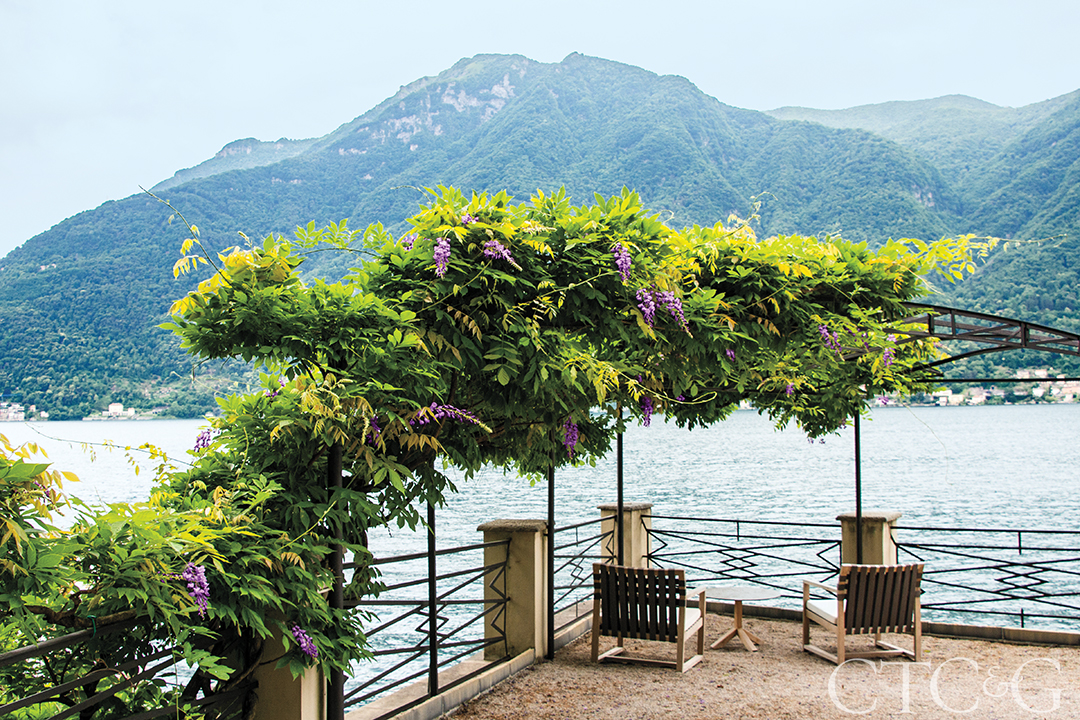 Balcony Lined With Wysteria