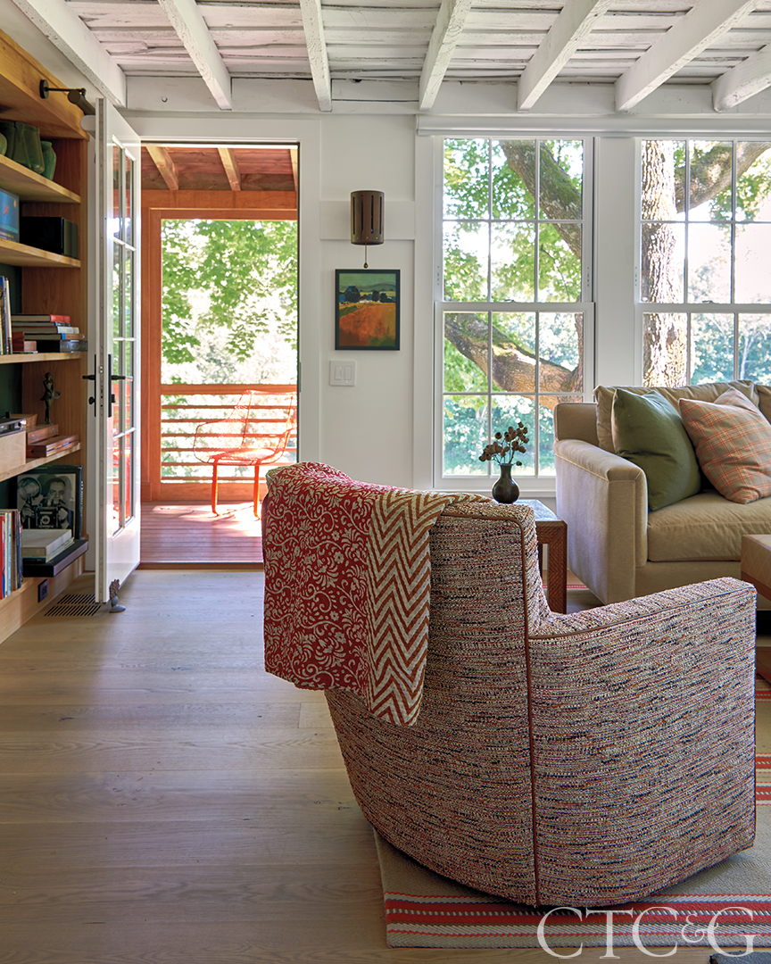 Colonial Litchfield country home indoor outdoor living