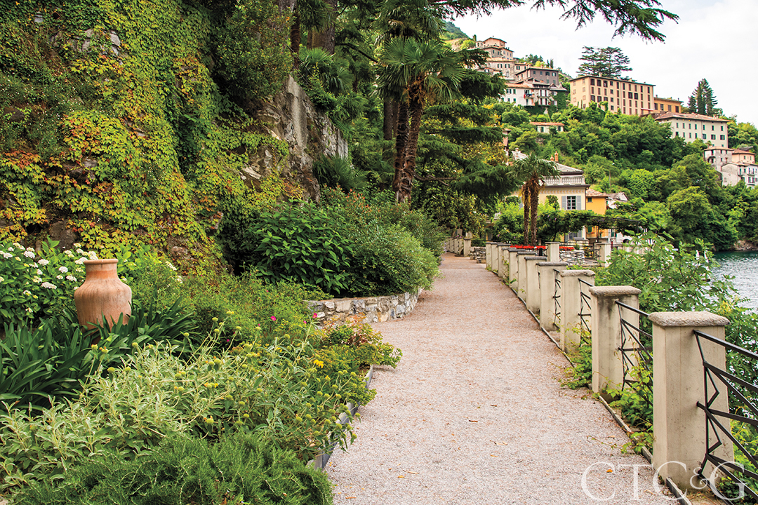 Lake Como Villa Entry Walkway