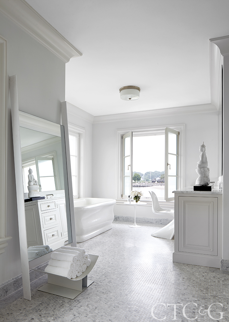 all-white bathroom