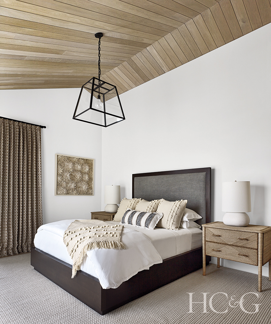 scandinavian style bedroom; natural decor