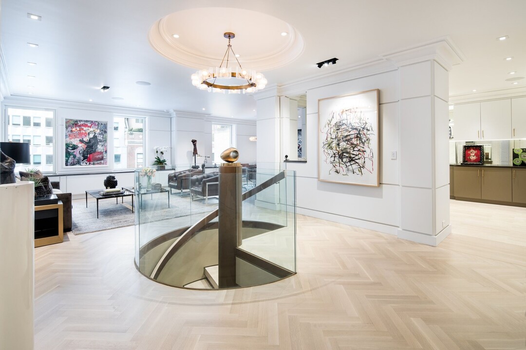 Clive Davis Park Ave Ritz Tower Apartment Spiral Stair Top