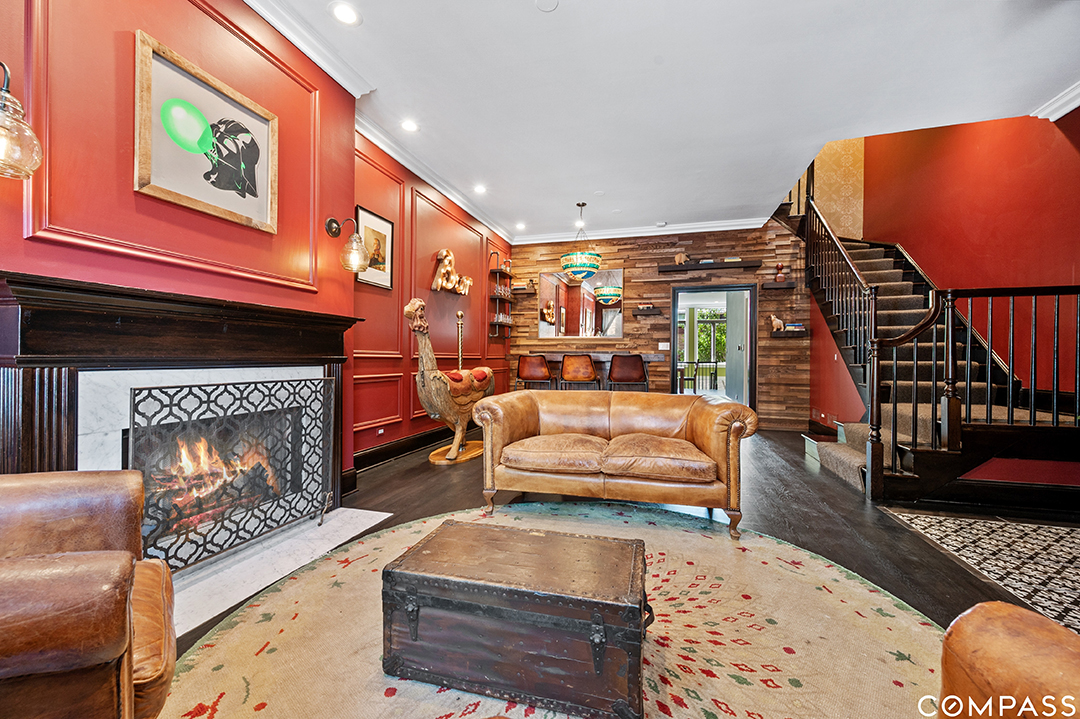 Celebrity Chef Lists Chicago Townhouse Brimming With Eclectic Style Fireplace B