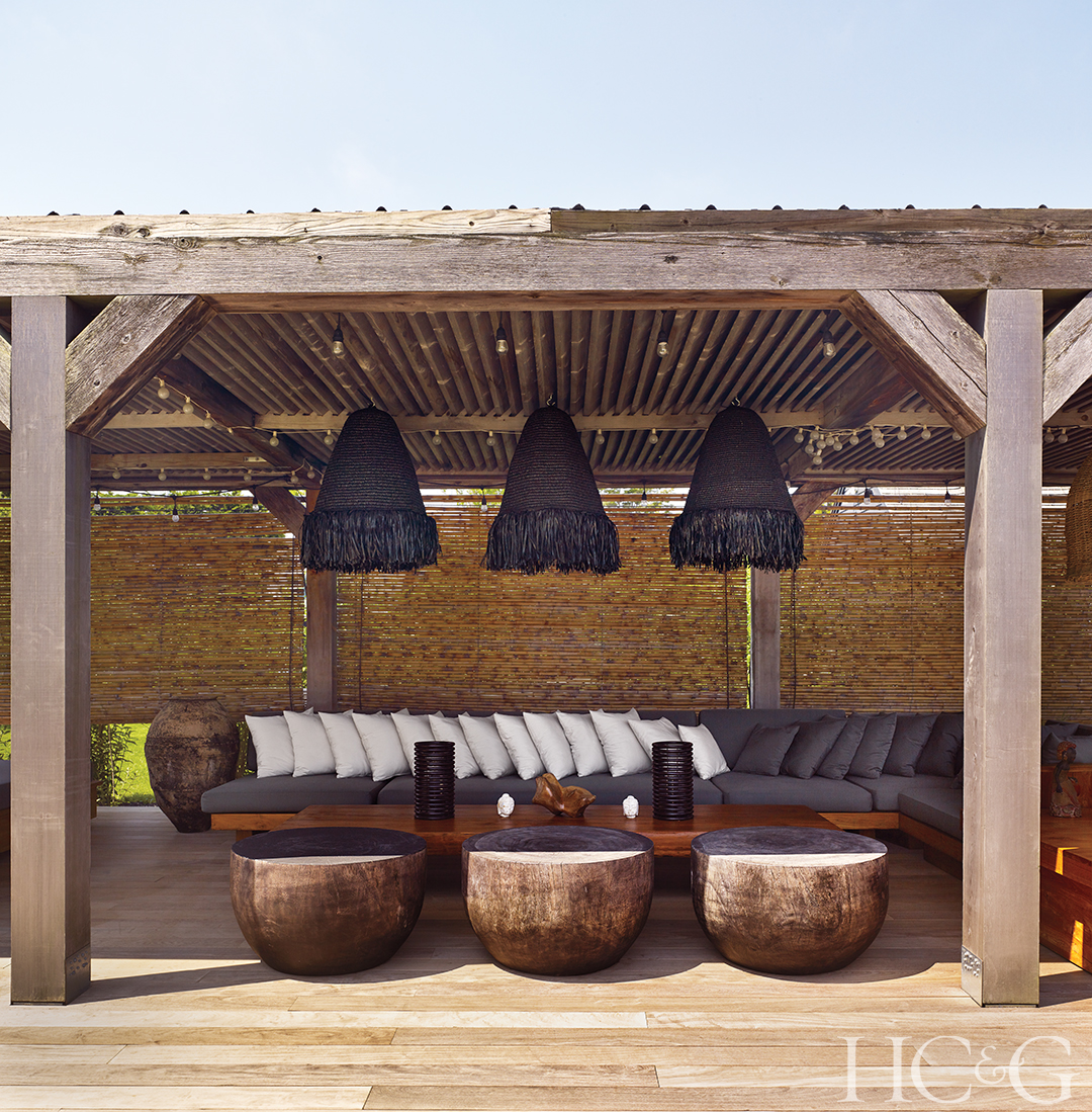 Rustic outdoor seating areas