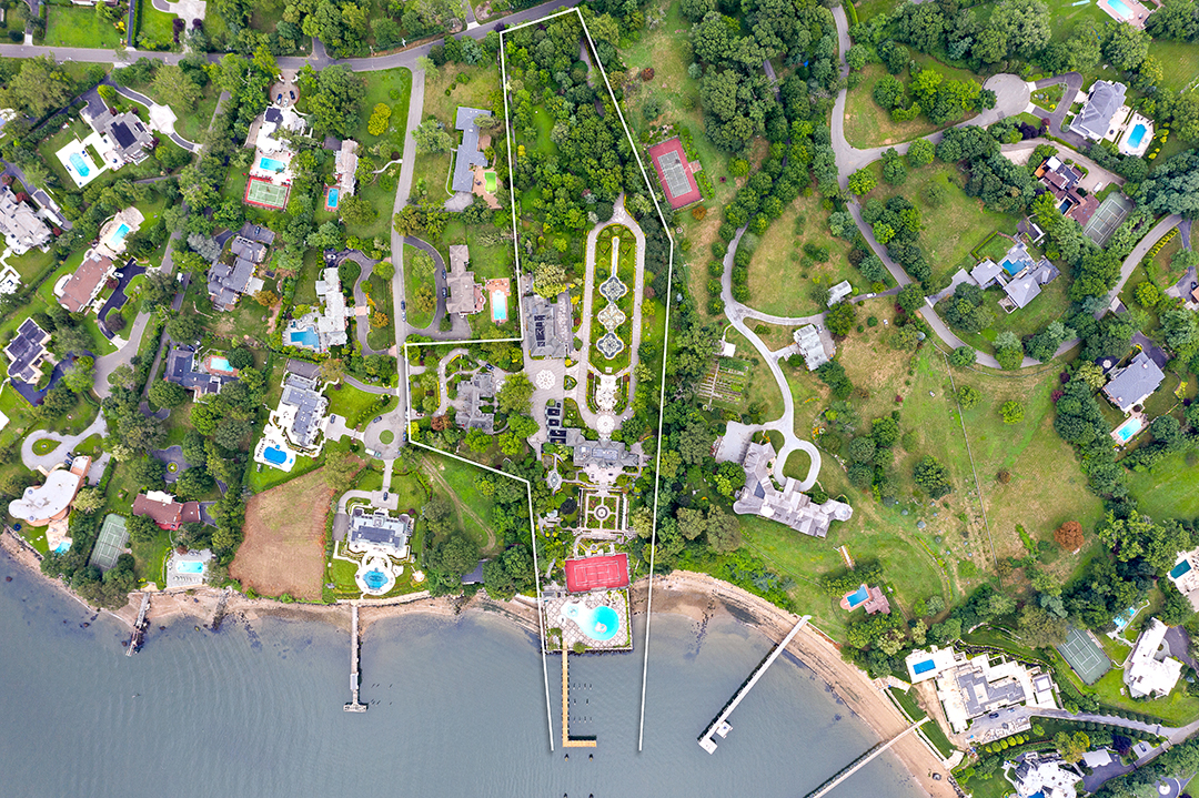 Gatsby Style Abounds A This 55m Great Neck Mansion Aerial