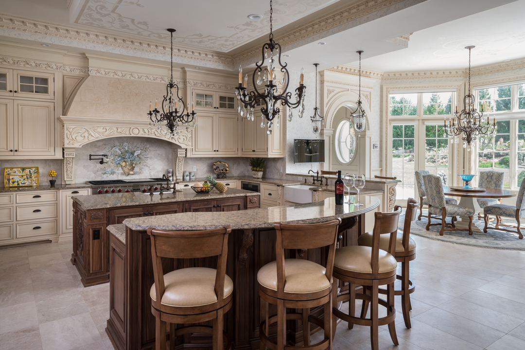 Chateau De La Roche Alpine New Jersey French Mansion Kitchen Island