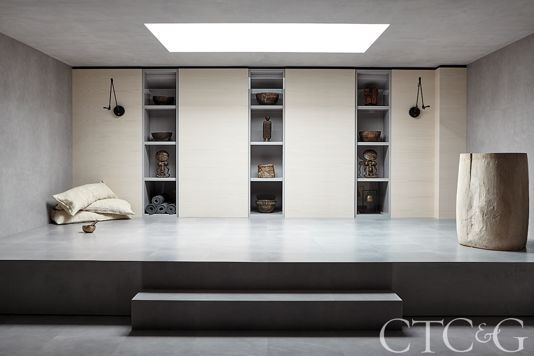 minimalist at home gym space