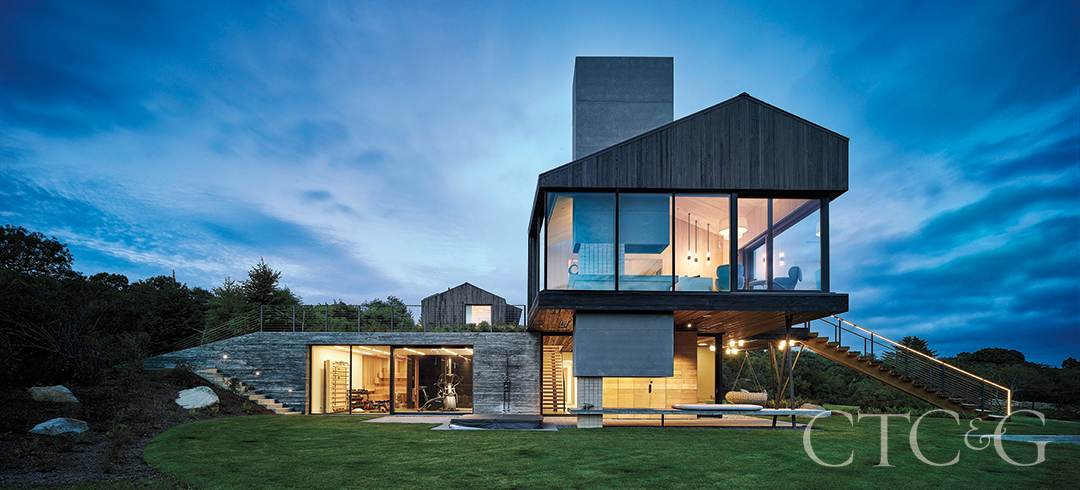 New England modern glass house