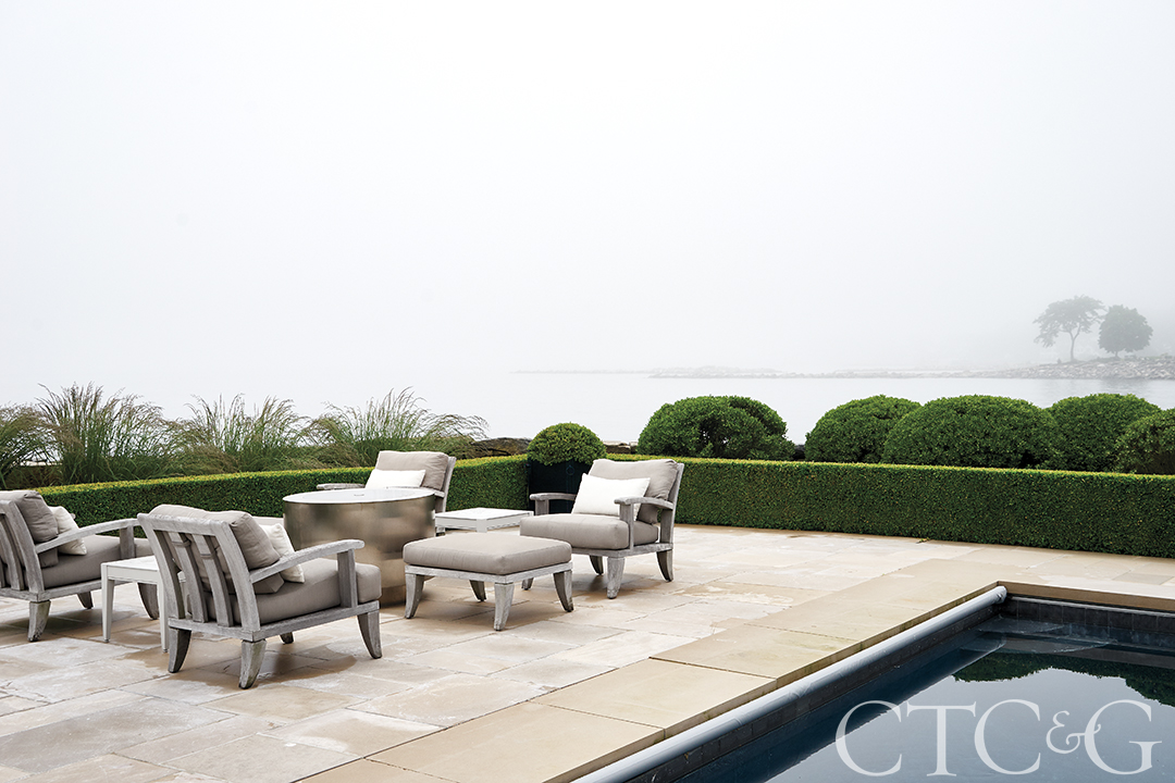 gray outdoor pool furniture set