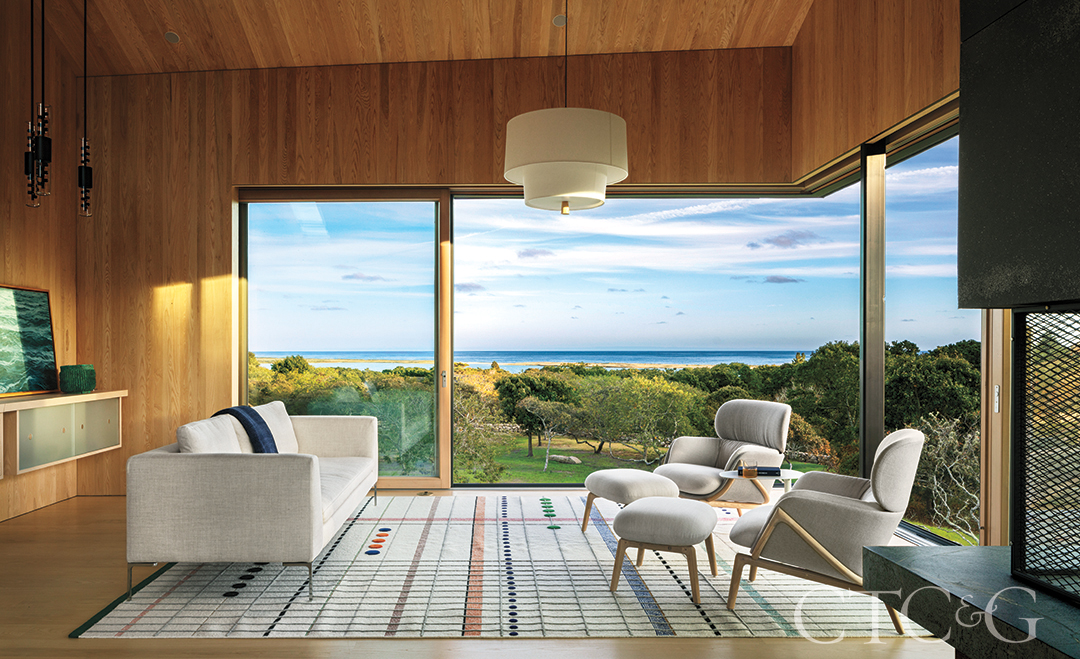 modern wooden living room