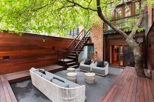 modern outdoor living area