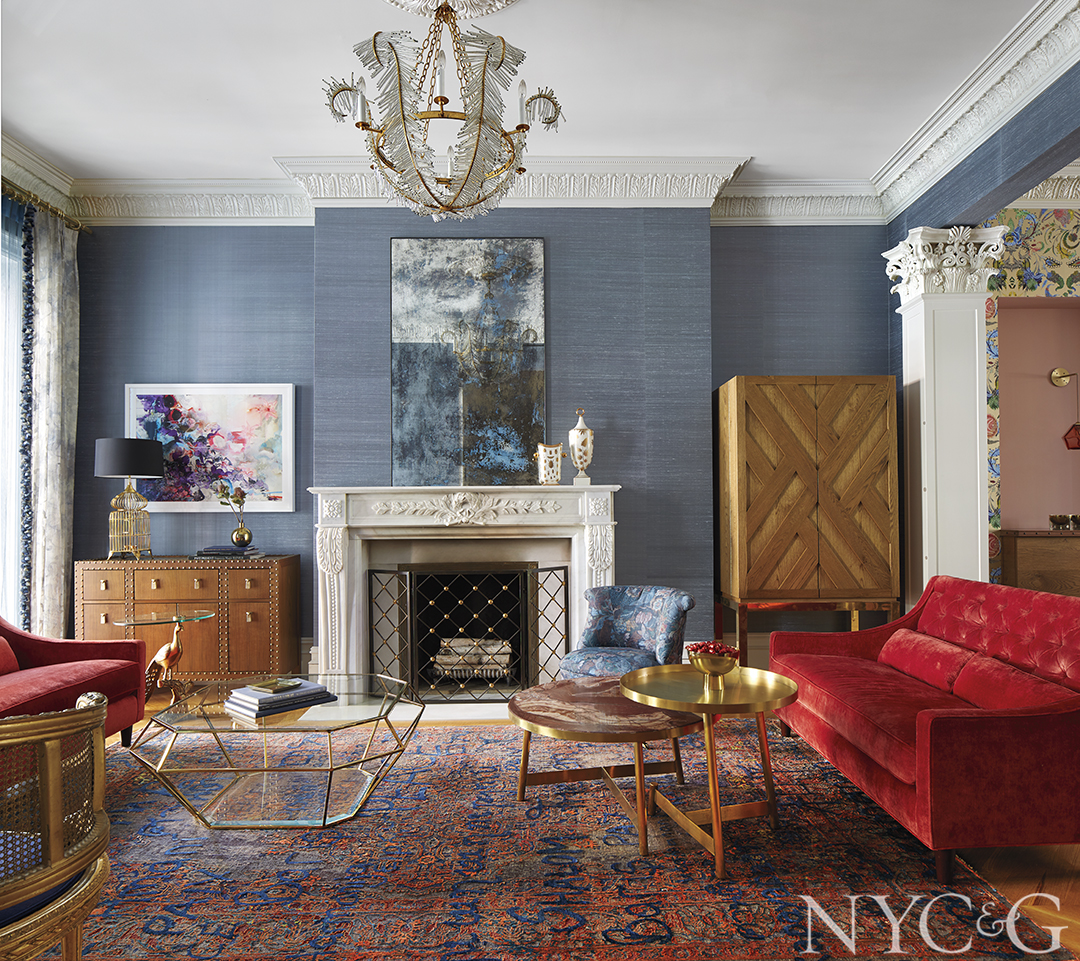 Sexy Stylish West Village Townhouse Living Room