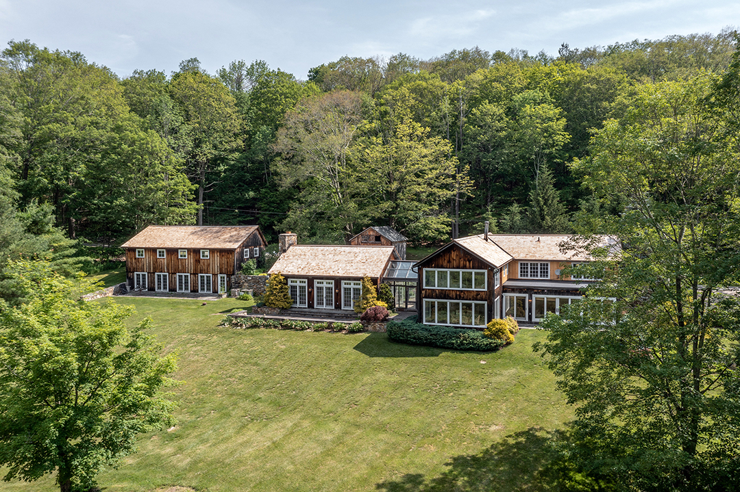 Bright Farmhouse Style Home On 19 Acres In Cornwall Ct Asks 2 2m Aerial B