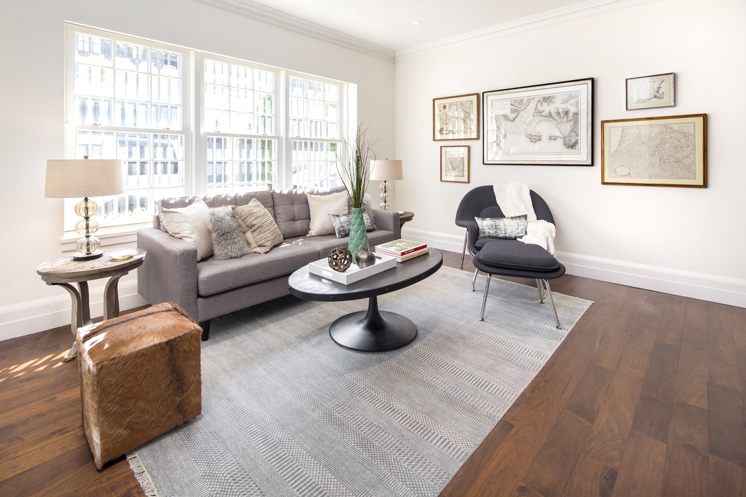 Washington Mews Carriage House Townhouse Neutral Living Room