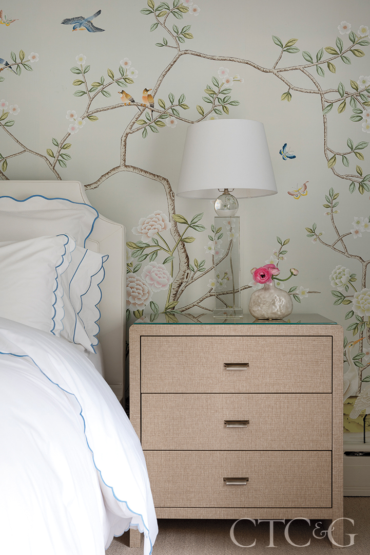 handprinted Paul Montgomery wallcovering