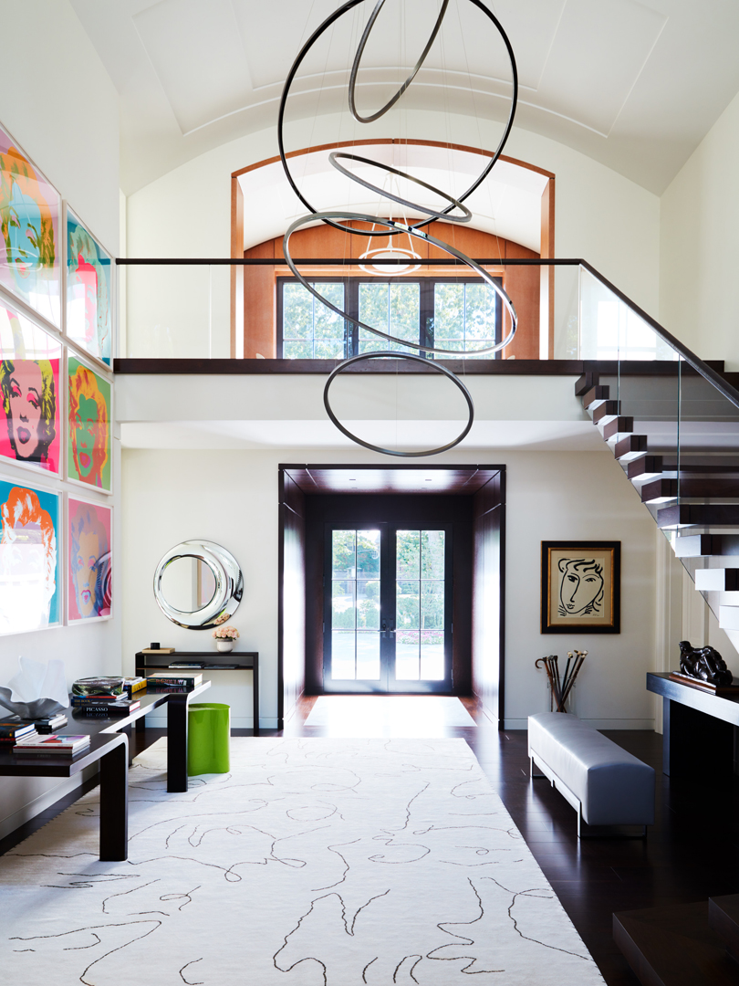 Shope Reno Wharton Creates A Sleek Streamlined Home For A Past Clients New Chapter Foyer