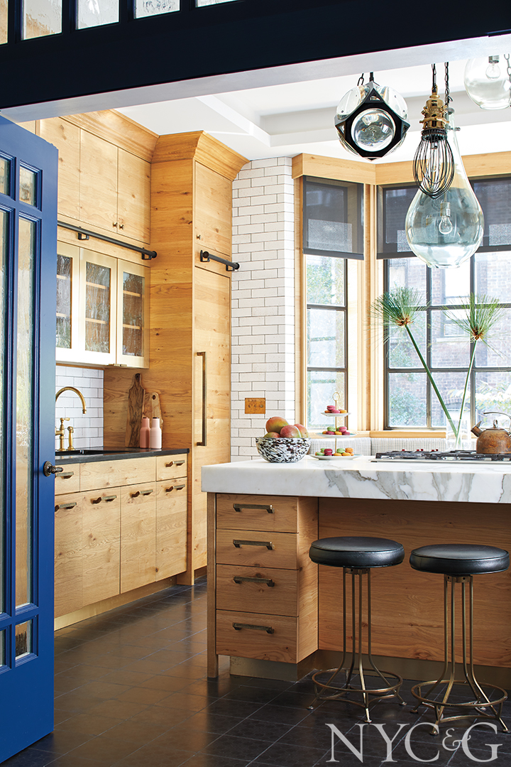 Sexy Stylish West Village Townhouse Wood Kitchen