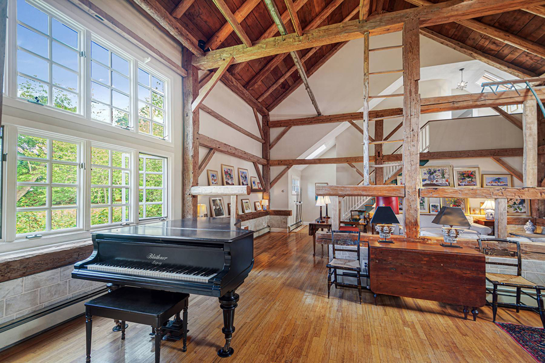 This Rural Water Mill Home Asking 5 6m Is Not Your Average Barn Great Room