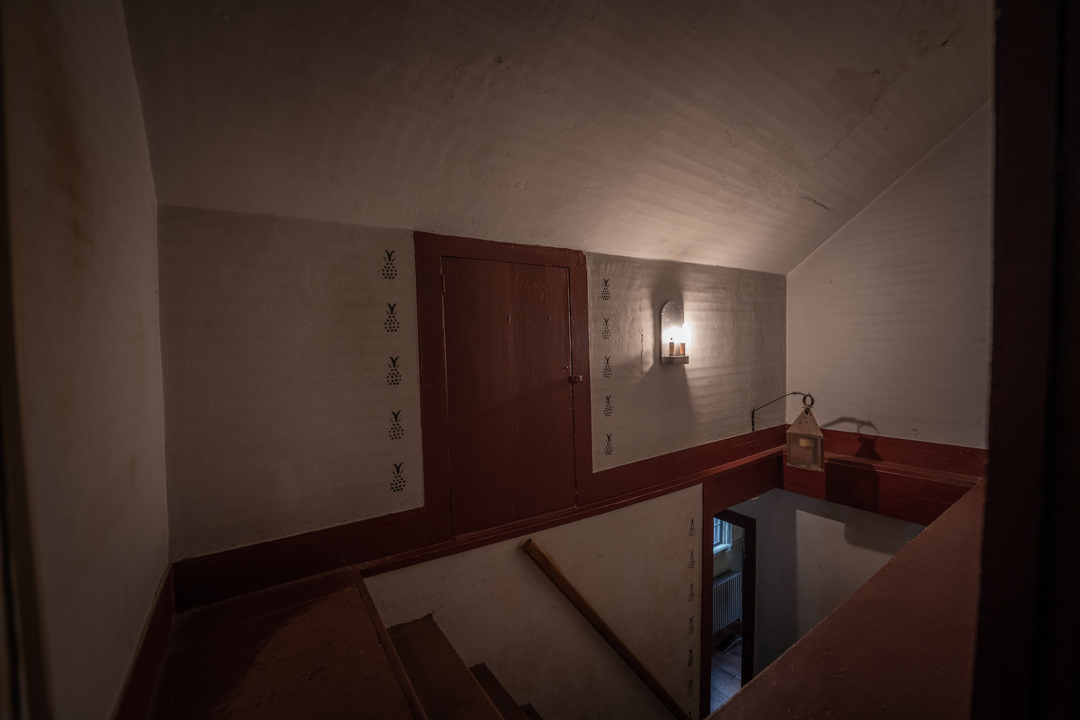 Rhode Island Conjuring Haunted House Basement Descent