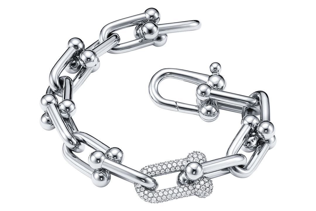 silver chunky chain bracelet
