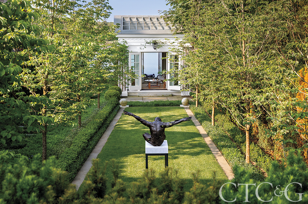 Classic Greek Revival Courtyard